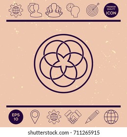 Traditional geometric oriental arabic pattern. Logo. Element for your design