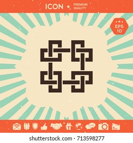 Traditional geometric oriental arabic pattern. Element for your design - Logo