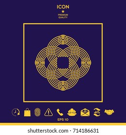 Traditional geometric oriental arabic pattern. Element for your design, logo