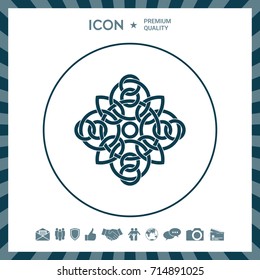 Traditional geometric oriental arabic pattern - Logo. Element for your design