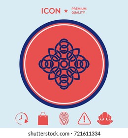 Traditional geometric oriental arabic pattern - Logo. Element for your design