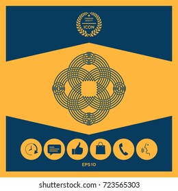 Traditional geometric oriental arabic pattern. Element for your design, logo