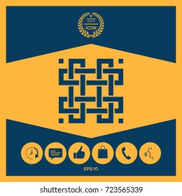 Traditional geometric oriental arabic pattern. Element for your design. Logotype