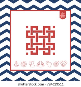 Traditional geometric oriental arabic pattern. Element for your design. Logotype