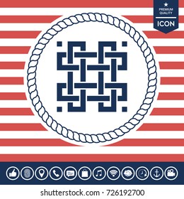 Traditional geometric oriental arabic pattern. Element for your design. Logotype