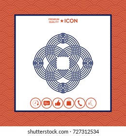 Traditional geometric oriental arabic pattern. Element for your design, logo