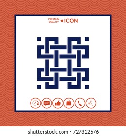 Traditional geometric oriental arabic pattern. Element for your design. Logotype