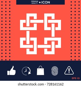 Traditional geometric oriental arabic pattern. Element for your design - Logo