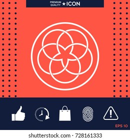 Traditional geometric oriental arabic pattern. Logo. Element for your design