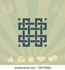 Traditional geometric oriental arabic pattern. Element for your design. Logotype