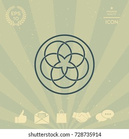 Traditional geometric oriental arabic pattern. Logo. Element for your design