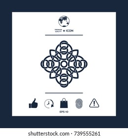 Traditional geometric oriental arabic pattern - Logo. Element for your design