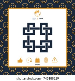 Traditional geometric oriental arabic pattern. Element for your design - Logo