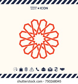 Traditional geometric oriental arabic pattern. Element for your design. Logo