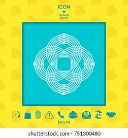 Traditional geometric oriental arabic pattern. Element for your design, logo