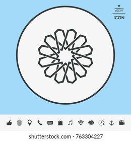 Traditional geometric oriental arabic pattern. Element for your design. Logo