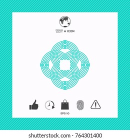 Traditional geometric oriental arabic pattern. Element for your design, logo