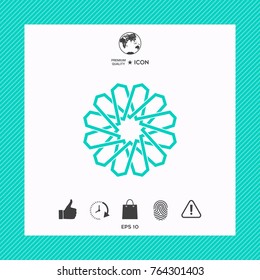 Traditional geometric oriental arabic pattern. Element for your design. Logo