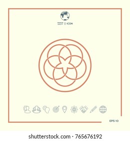Traditional geometric oriental arabic pattern. Logo. Element for your design