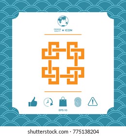 Traditional geometric oriental arabic pattern. Element for your design - Logo