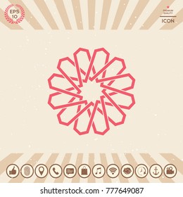Traditional geometric oriental arabic pattern. Element for your design. Logo