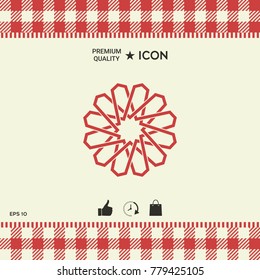 Traditional geometric oriental arabic pattern. Element for your design. Logo
