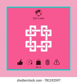 Traditional geometric oriental arabic pattern. Element for your design - Logo