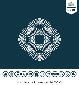Traditional geometric oriental arabic pattern. Element for your design, logo