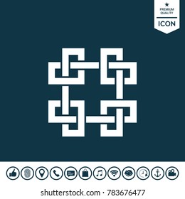 Traditional geometric oriental arabic pattern. Element for your design - Logo