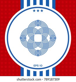 Traditional geometric oriental arabic pattern. Element for your design, logo