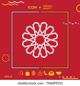 Traditional geometric oriental arabic pattern. Element for your design. Logo