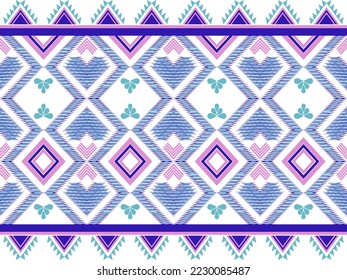 traditional geometric pattern for background rug wallpaper scarf batik sarong vector embroidery white silk purple blue pink