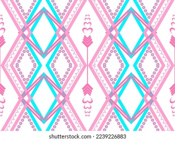 Traditional geometric pattern for background, rug, wallpaper, clothing, wrap, batik, fabric, sarong, embroidery style vector illustration, ethnic pattern