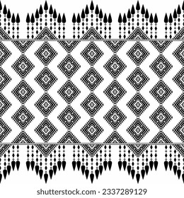 Patrón geométrico tradicional para el fondo, alfombra, papel pintado, ropa, envoltura, batik, tela, ilustración vectorial