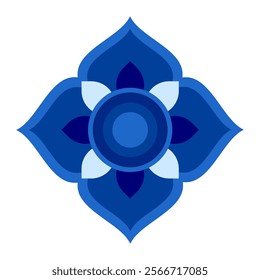 traditional geometric pattern icon symbol for decoration flat design vector