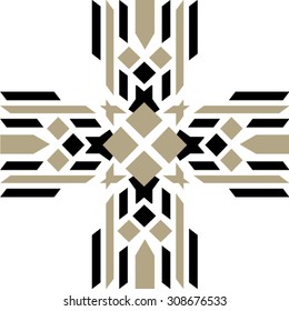 Traditional geometric pattern, motif in vector