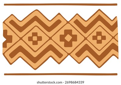 Padrão geométrico tradicional simbolizando a terra fértil e a harmonia, inspirada pela antiga arte da herança decorativa eslava e balcânica.