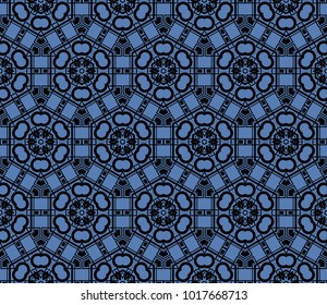 Traditional geometric seamless pattern for wallpaper, textile. Vector illustration