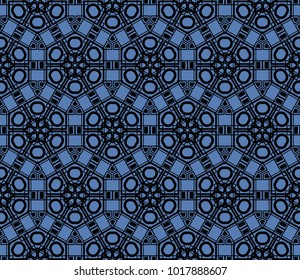 Traditional geometric seamless pattern for wallpaper, textile. Vector illustration