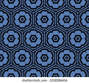 Traditional geometric seamless pattern for wallpaper, textile. Vector illustration