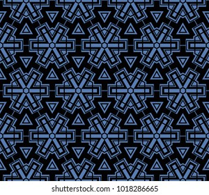 Traditional geometric seamless pattern for wallpaper, textile. Vector illustration