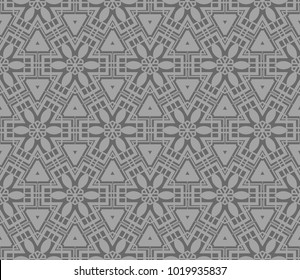 Traditional geometric seamless pattern for wallpaper, textile. Vector illustration