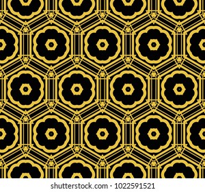 Traditional geometric seamless pattern for wallpaper, textile. Vector illustration