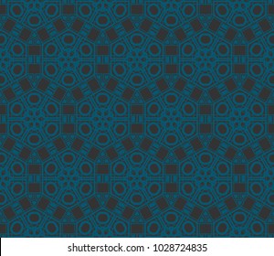 Traditional geometric seamless pattern for wallpaper, textile. Vector illustration