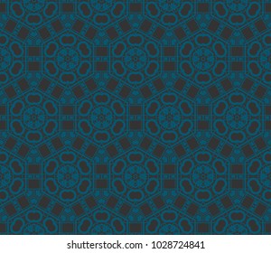 Traditional geometric seamless pattern for wallpaper, textile. Vector illustration