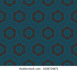 Traditional geometric seamless pattern for wallpaper, textile. Vector illustration