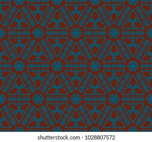 Traditional geometric seamless pattern for wallpaper, textile. Vector illustration