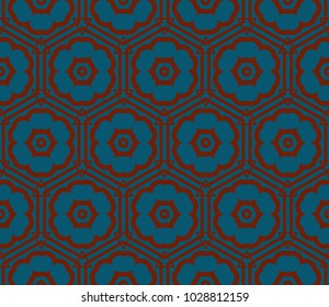 Traditional geometric seamless pattern for wallpaper, textile. Vector illustration