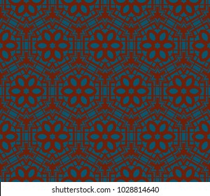 Traditional geometric seamless pattern for wallpaper, textile. Vector illustration