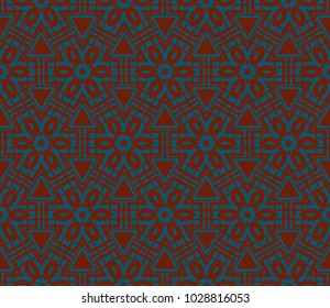 Traditional geometric seamless pattern for wallpaper, textile. Vector illustration